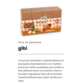 Doce de amendoim Gibi de 1,5KG com 50 unidades