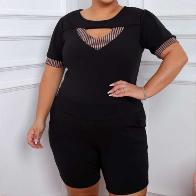 Conjunto Feminino Plus Size Roupas Femininas Conjuntos Blusa Short