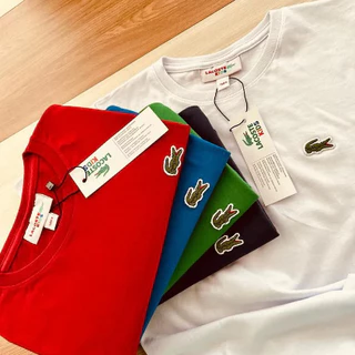 Camiseta Masculina basica Com Elastano Lacoste Premium 100% Algodão