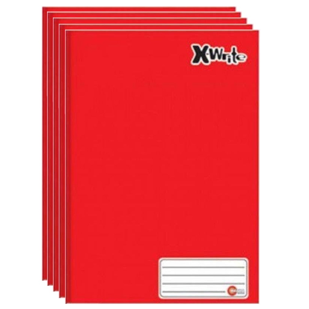 Cadernos brochura capa dura 96 fls X-WRITE Vermelho maxima