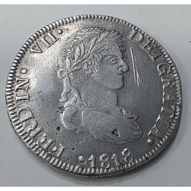⑧ 古銭3kg 8 REALES 1818 AG ZACATECAS MÉXICO | Shopee Brasil