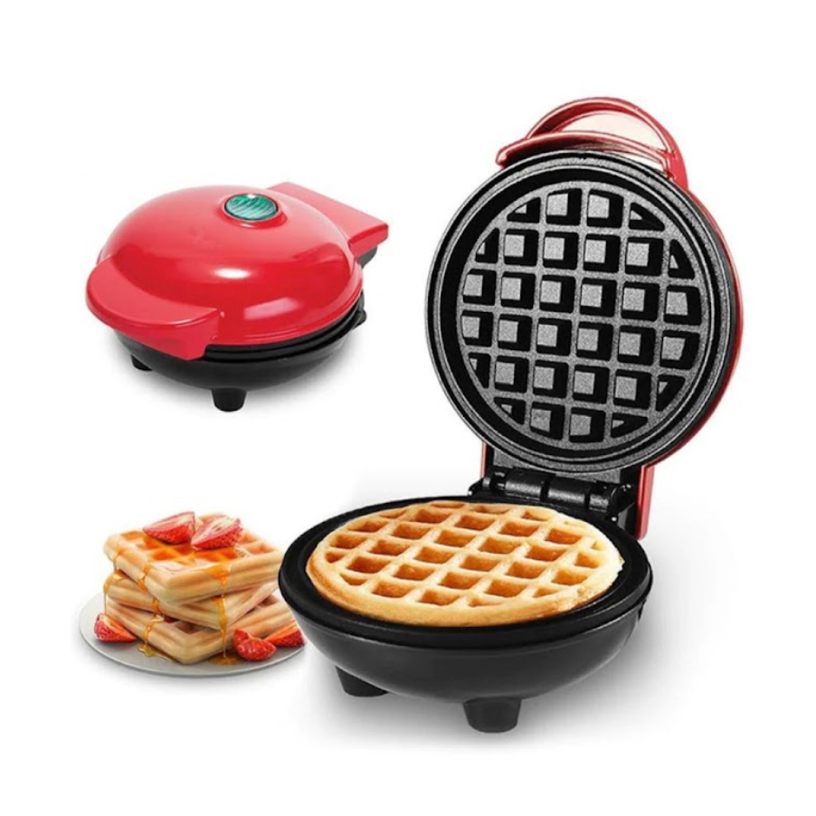 Mini Máquina de Waffler Antiaderente Café Cozinha Casa Profissional Elétrica Waffle 110v