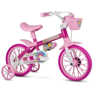 Bicicleta Infantil Aro 12 Freio Tambor 1 Marcha Cestinha Nathor C/ Rodinha Menina de 90cm a 1m em Oferta na Shopee