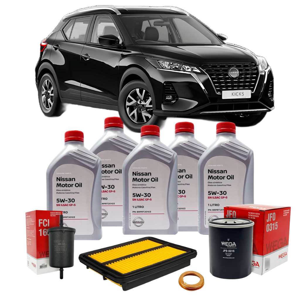 Kit Revisão Oleo 5w30 Nissan Kicks 1.6 2021 Original | Shopee Brasil