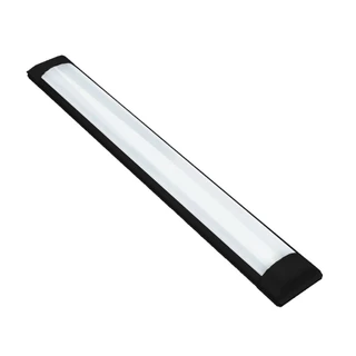 Luminaria Tubular Led Slim 54w Preto 120cm 6500k Branco Frio Bivolt 110v/220v