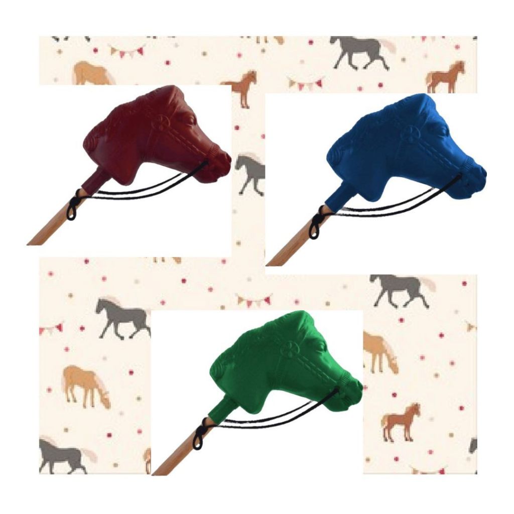 Brinquedo Cavalinho de cabo de vassoura com rodinha 89CM