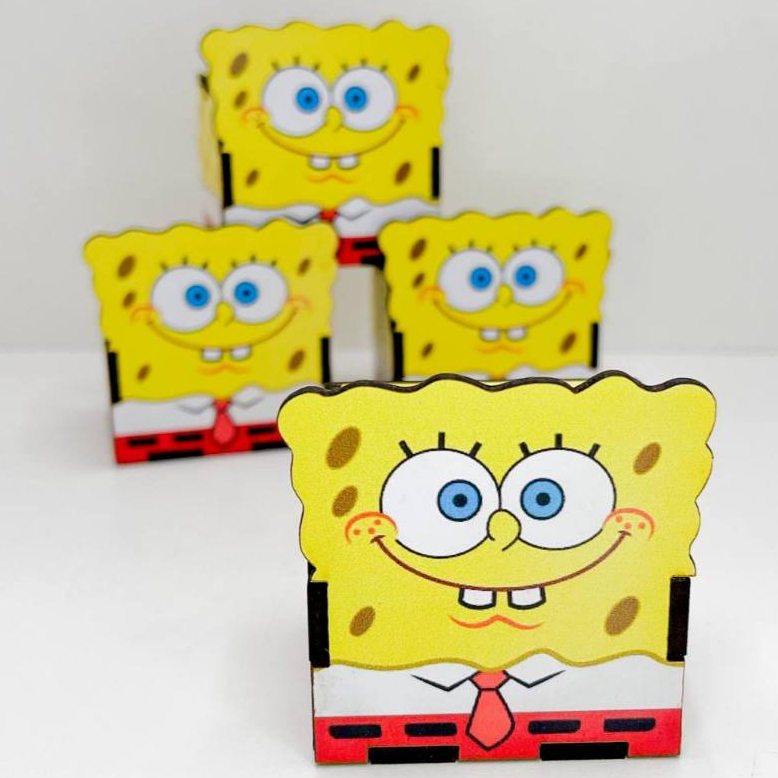 5/10/15/20PCS Mini Cubos Bob Esponja em MDF - Lembrancinha Porta Bombom ...