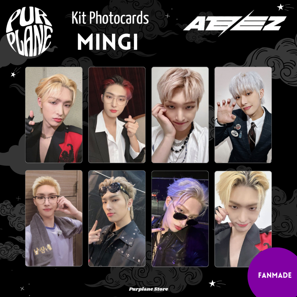 Mingi Selca Photocards Ateez Kpop Fanmade | Shopee Brasil
