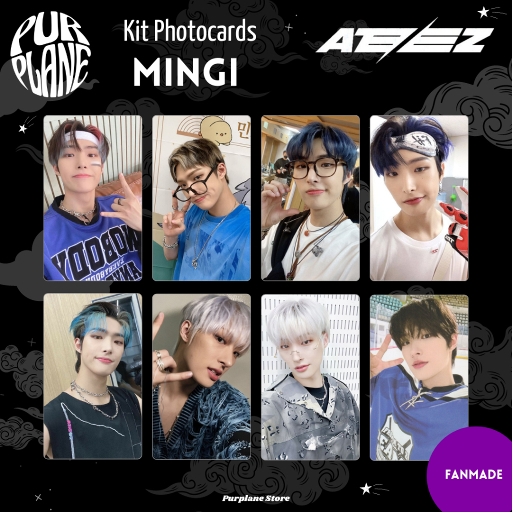 Mingi Selca Photocards Ateez Kpop Fanmade | Shopee Brasil
