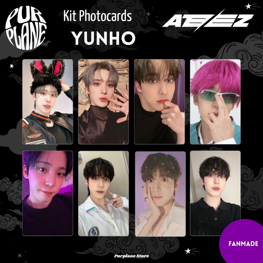 Yunho Selca Photocards Ateez Kpop Fanmade | Shopee Brasil