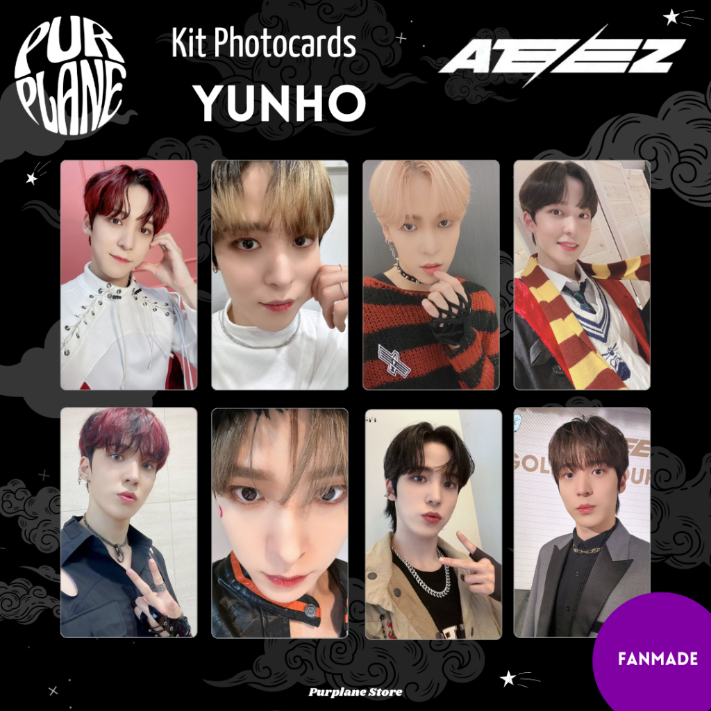 Yunho Selca Photocards Ateez Kpop Fanmade | Shopee Brasil