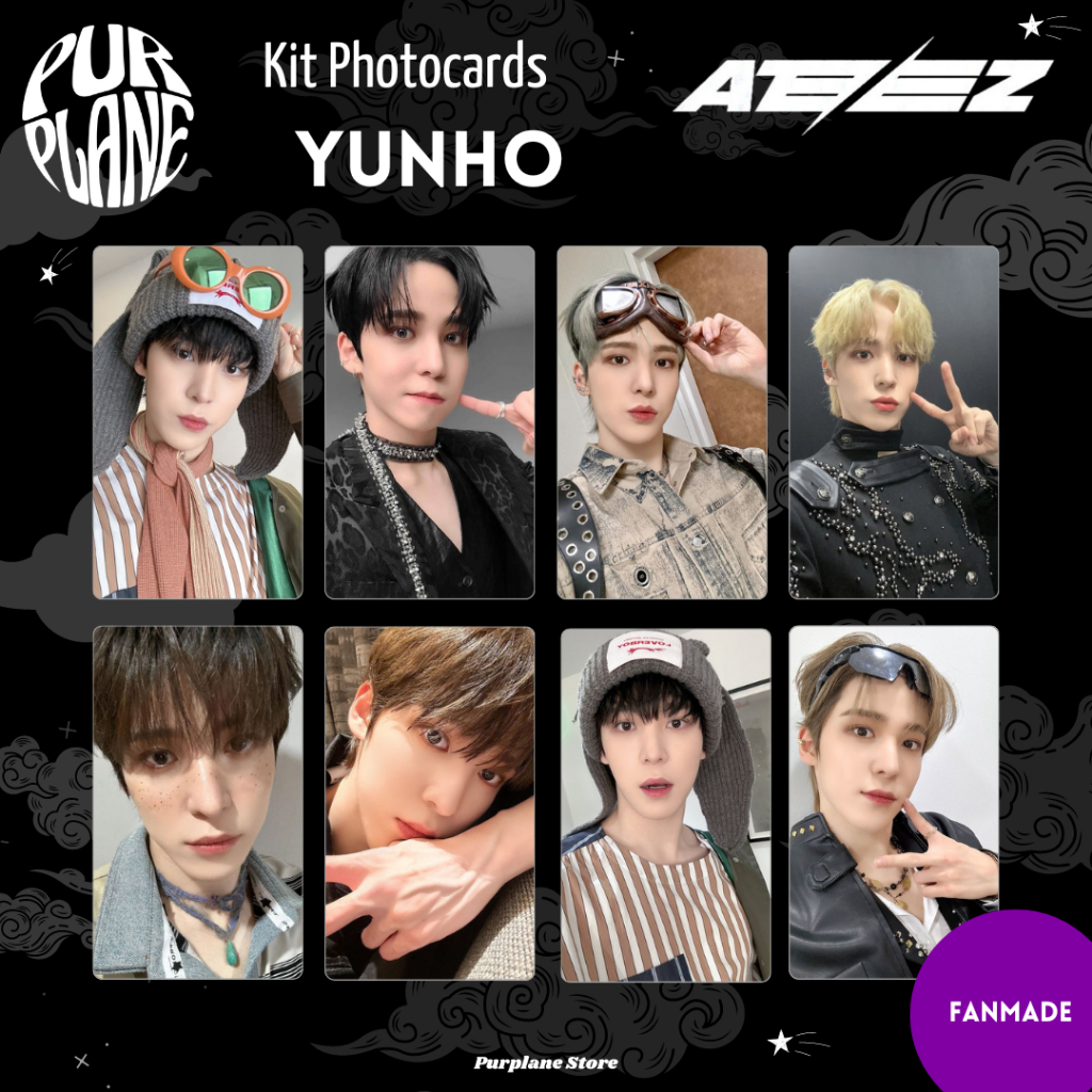 タレントカード ATEEZ 1st SEOUL Concert postcard YUNHO Yunho Selca Photocards Ateez Kpop Fanmade | Shopee Brasil
