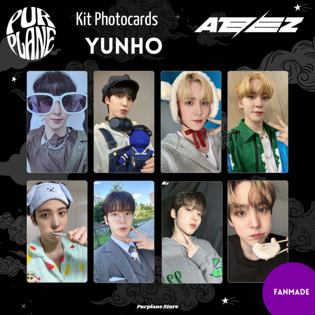 Yunho Selca Photocards Ateez Kpop Fanmade | Shopee Brasil