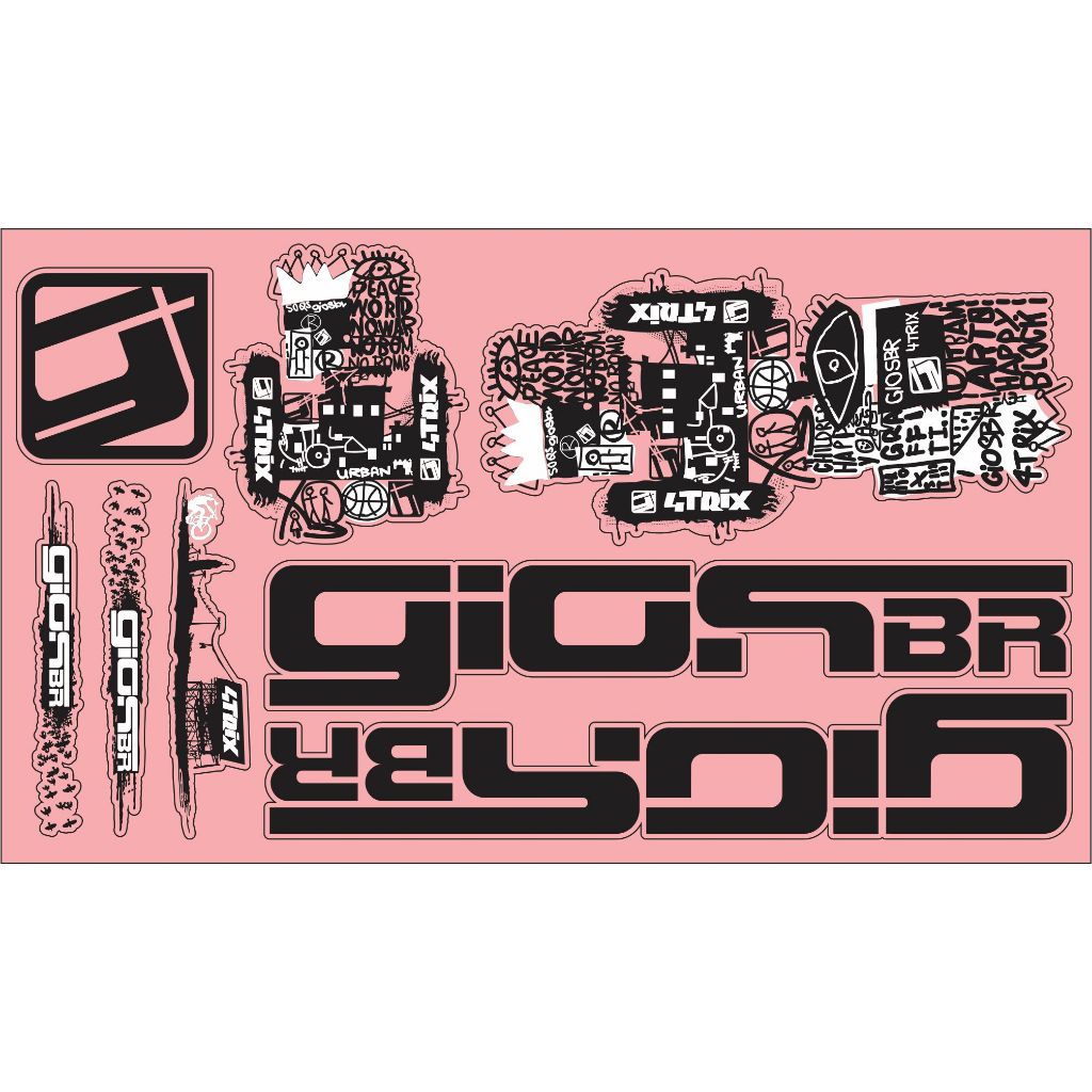 Kit de adesivos Gios 4Trix bike cores | Shopee Brasil