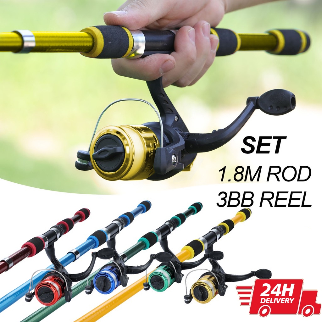Vara De Pesca 60-120lbs Completa Com Molinete Esportiva Ao Ar Livre Robalo Portátil Joran Pancing