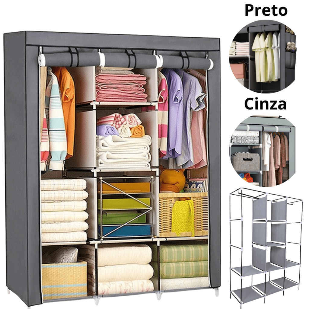 Guarda Roupa Dobrável Organizador De Roupas Armario Dobravel Closet ...
