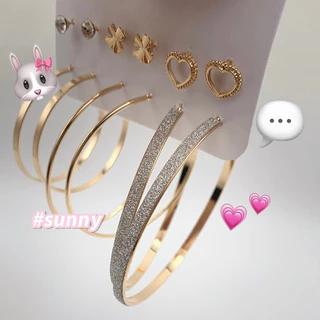 Kit 12 pares de brincos com argolas prata e dourada LOLO