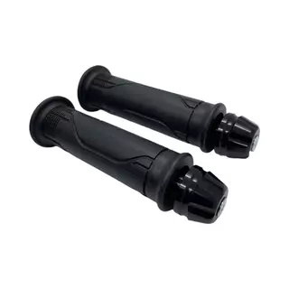 Kit Manopla Cargo + Peso Guidão Preto Cbx250 Twister Strada Cb300 Xre300 Xre190 CG Fan Titan