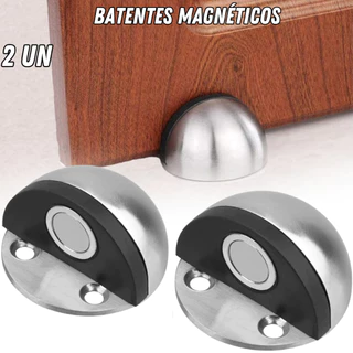 Batentes De Aço Para Porta Magnéticos Adesivo Colante FIxação Máxima 1 ou kit 2
