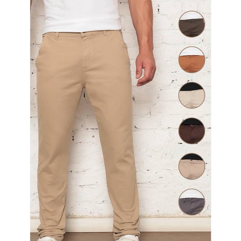 Calça Sarja Bolso Faca Masculina Slim Fit Varias cores