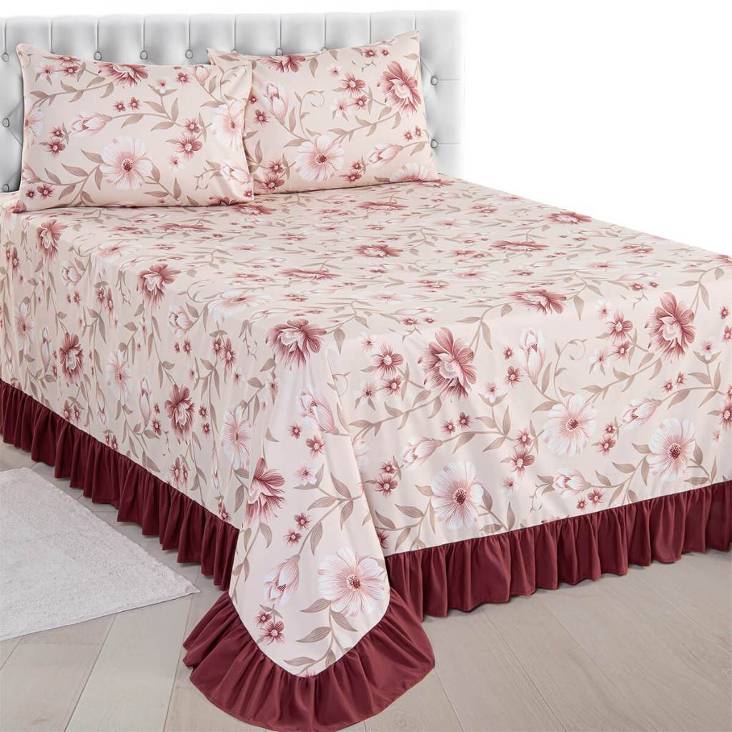 Kit Colcha Cobre Leito King 200 Fios Toque Macio 3 Peças com Porta Travesseiro