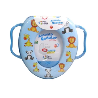 Assento Redutor Vaso Sanitário Infantil Safari Animais Almofadado Macio -Desfralde