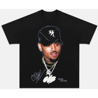 Camiseta CHRIS BROWN Cantor Pop Camisa Blusa Unissex Algodão