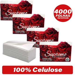 Papel Toalha Interfolha 2 Dobras Extra Branco 20x20 cm 4000 Folhas Enxuga Bem para Casa Restaurantes