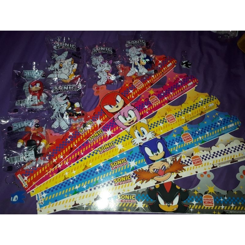 Sonic Burger King - Coleção completa + Coroas colecionáveis + Brindes !! consulte!!