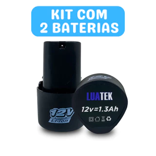Kit Com 2 Baterias 12V Para Furadeira e Parafusadeira Recarregável Luatek LK-BT12V