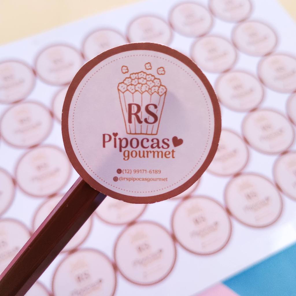 100 Adesivos Personalizados - Recortados | Destaque e cole | 3x3 cm ...