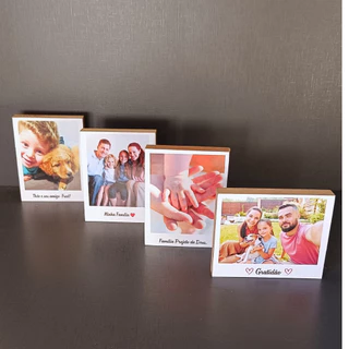 Quadro Personalizado de Mesa - Porta Retrato -Lembrancinha Aniversário - Namorados- Dia das Mãe - Dia dos Pais Com ou Sem Legenda - 9x10 cm