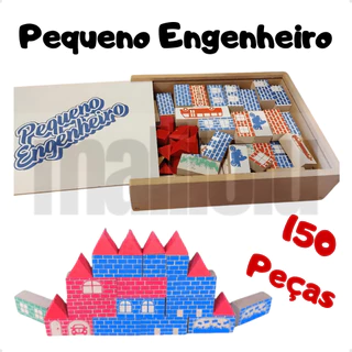 Blocos De Montar Pequeno Arquiteto Engenheiro Brinquedo Madeira Cidades Futuro Educativo Pedagógico