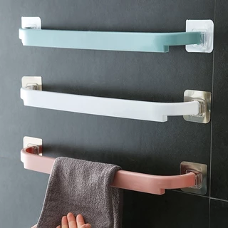 Porta Toalha Para Banheiro 46CM Sem Furo Com Suporte De Adesivos Multiuso