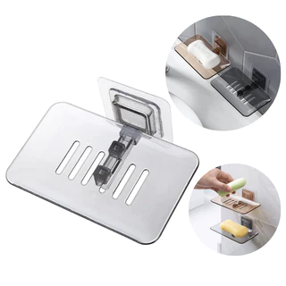 Suporte Porta Sabonete Vazado Transparente Parede Banheiro