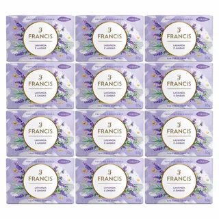 Kit 12 Sabonetes Francis Lavanda e Âmbar 90g
