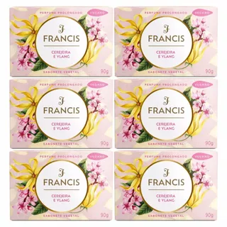 Kit 6 Sabonetes Francis Cerejeira e Ylang 90g