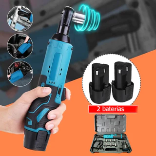 Chave Catraca À Bateria 12v Bivolt Com Soquetes + 2 Baterias