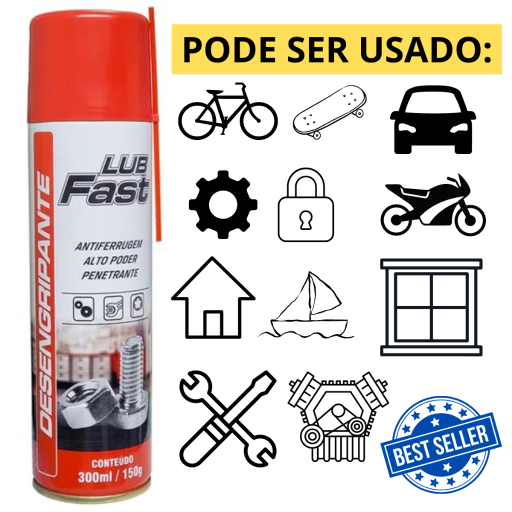 Lub Fast Desengripante Original em Spray 300 ml Original