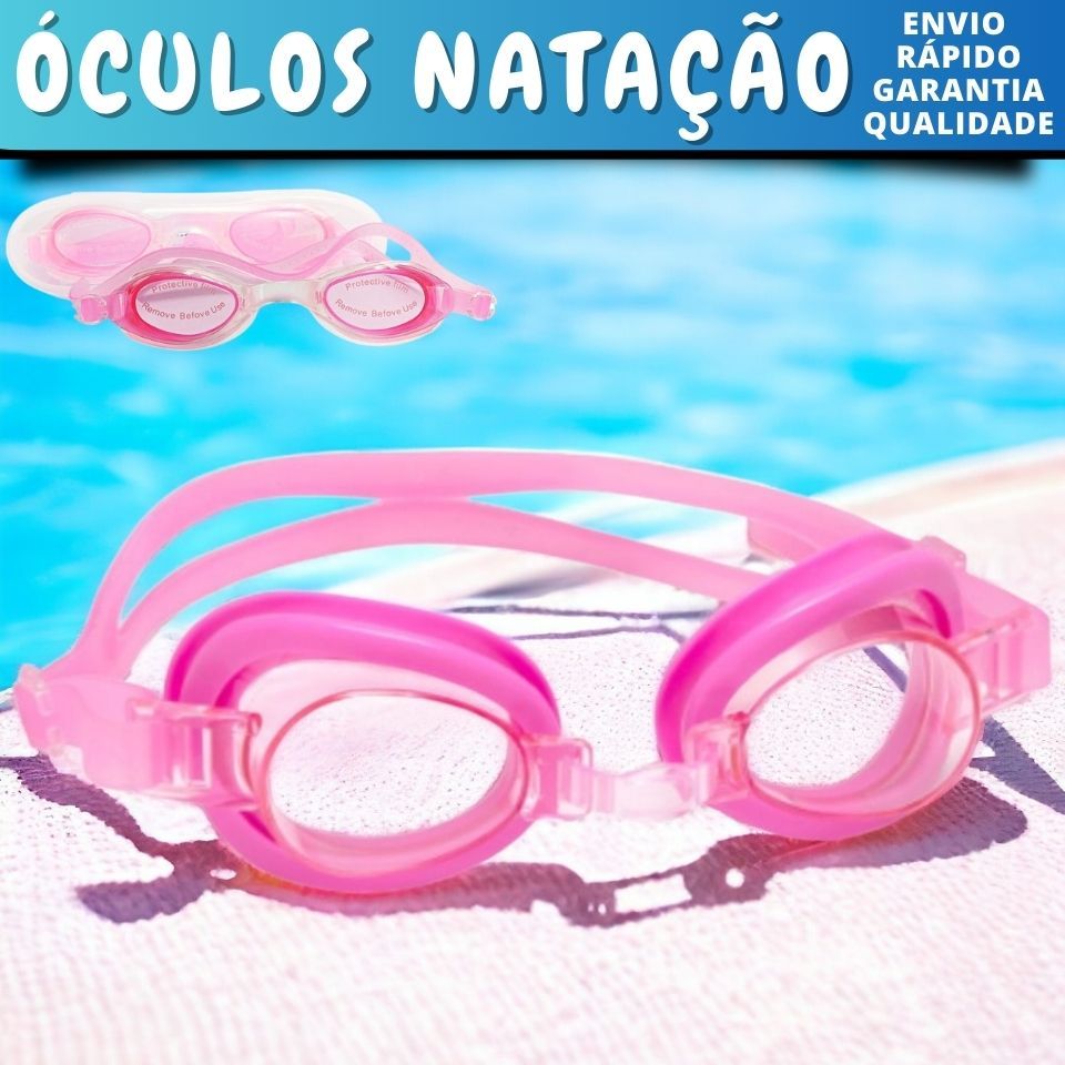 Óculos Natação Infantil Com Estojo e Lentes Que Não Embaçam