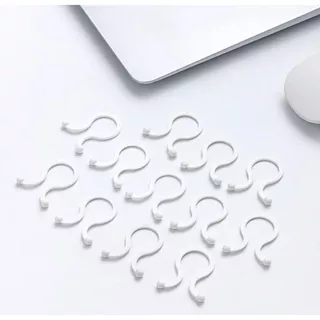 Organizador De Fios Branco 20Peças Plástico Alça Curva 18X20Mm Armazenar Simples Para Casa em Oferta na Shopee