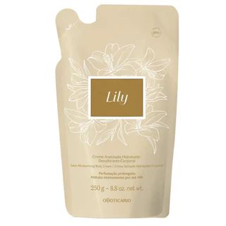 Refil Creme Acetinado Hidratante Desodorante Corporal Lily O Boticário