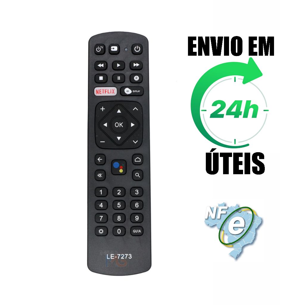 Controle Remoto Compativel Elsys Oi Streaming Box Etri02