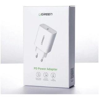 Carregador Rápido Turbo 20w Ugreen Saída Usb-C Cor Branco Iphone Original Fonte Super Charge