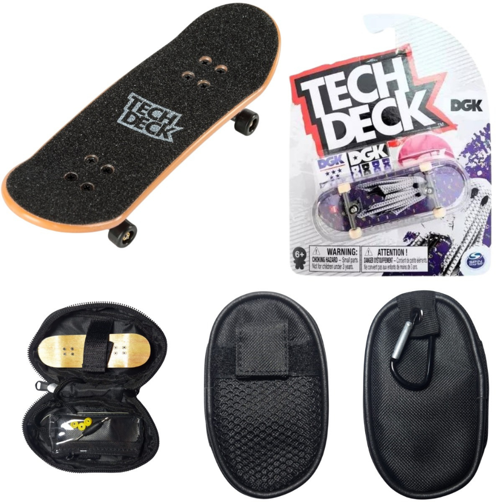 Kit Skate De Dedo Tech Deck + Bag Multiuso Para Tech Deck modelos