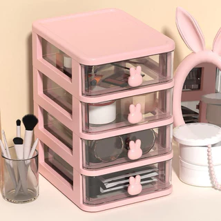 Organizador de Mesa com 2 ou 3 Gavetas Porta Treco Caneta Maquiagem Escritório Multiuso