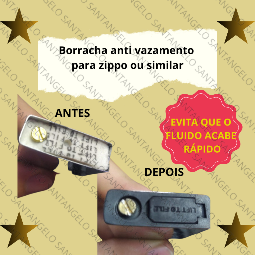 Borracha anti evaporação para clássicos em metal zlppo e similares