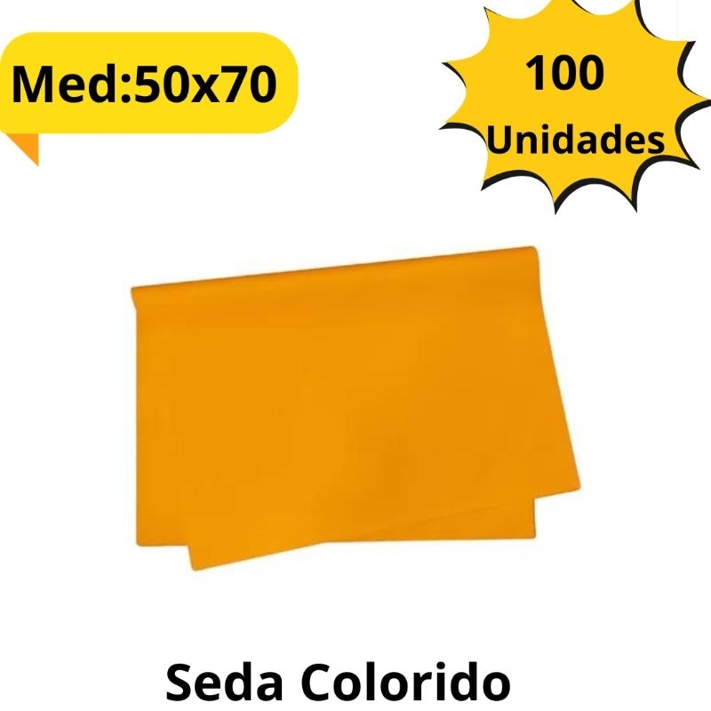 Papel Seda Colorido 50x70 -100 Unidades