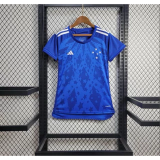 camisa de time futebol c r u z e i r o azul feminino torcedor 2024/25
