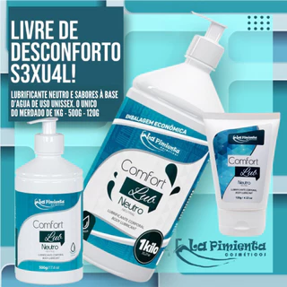 Comfort Lub Lubrificante Íntimo Neutro e Sabores 1kg, 500g e 120g - La Pimienta Sex Shop